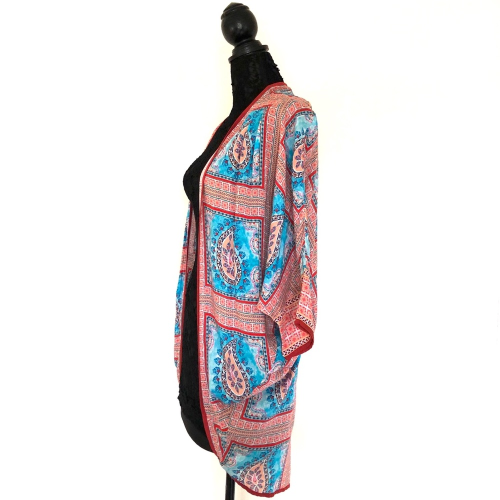 Anthropologie Feathers by Tolani Paisley Kimono - Picture 2 of 7